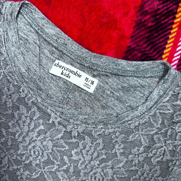 Abercrombie Kids Lace Detail Sweatshirt - Gray - Picture 2 of 6